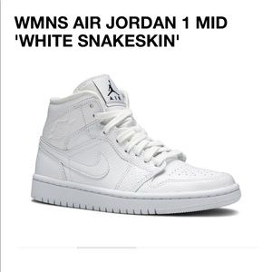 Air Jordan 1 Mid 'white snakeskin' NWT
